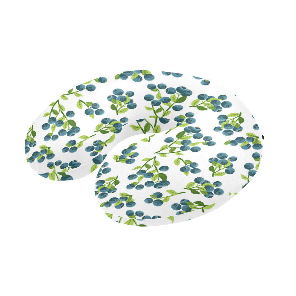 blueberry white background U-Shaped Travel Neck Pillow