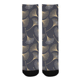 Gold ginkgo leaves Crew Socks