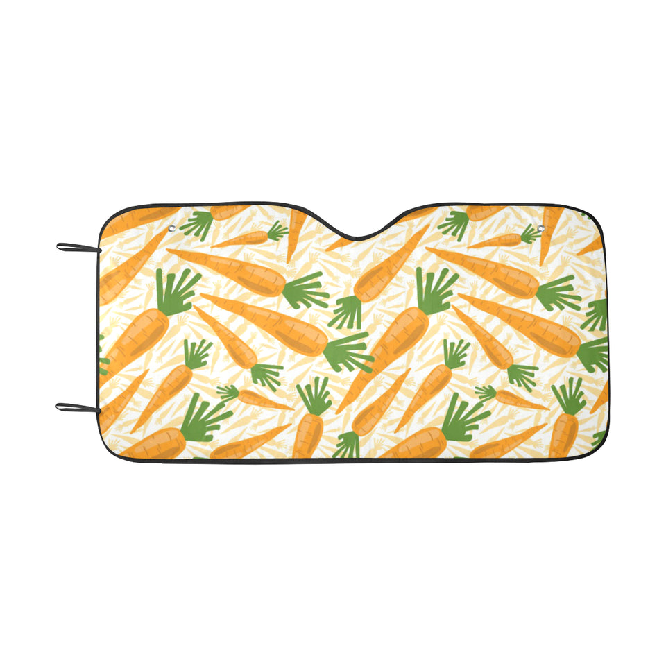 Carrot Pattern Print Design 01 Car Sun Shade