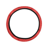 strawberry pattern red background Car Steering Wheel Cover