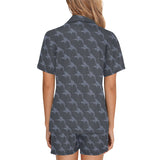 Swordfish Pattern Print Design 03 Women's V-Neck Short Pajama Set