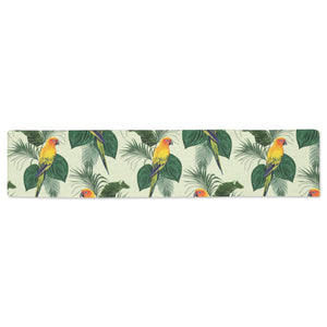 Beautiful parrot palm leaves pattern Table Runner