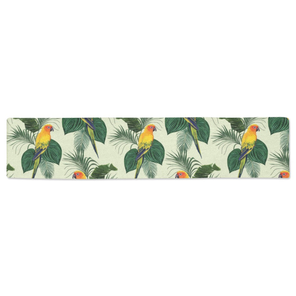 Beautiful parrot palm leaves pattern Table Runner