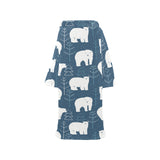 polar bear mother her child pattern Blanket Robe with Sleeves