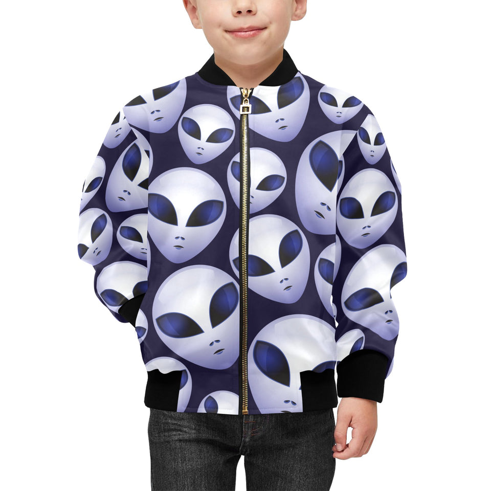 Alien Pattern Print Design 01 Kids' Boys' Girls' Bomber Jacket