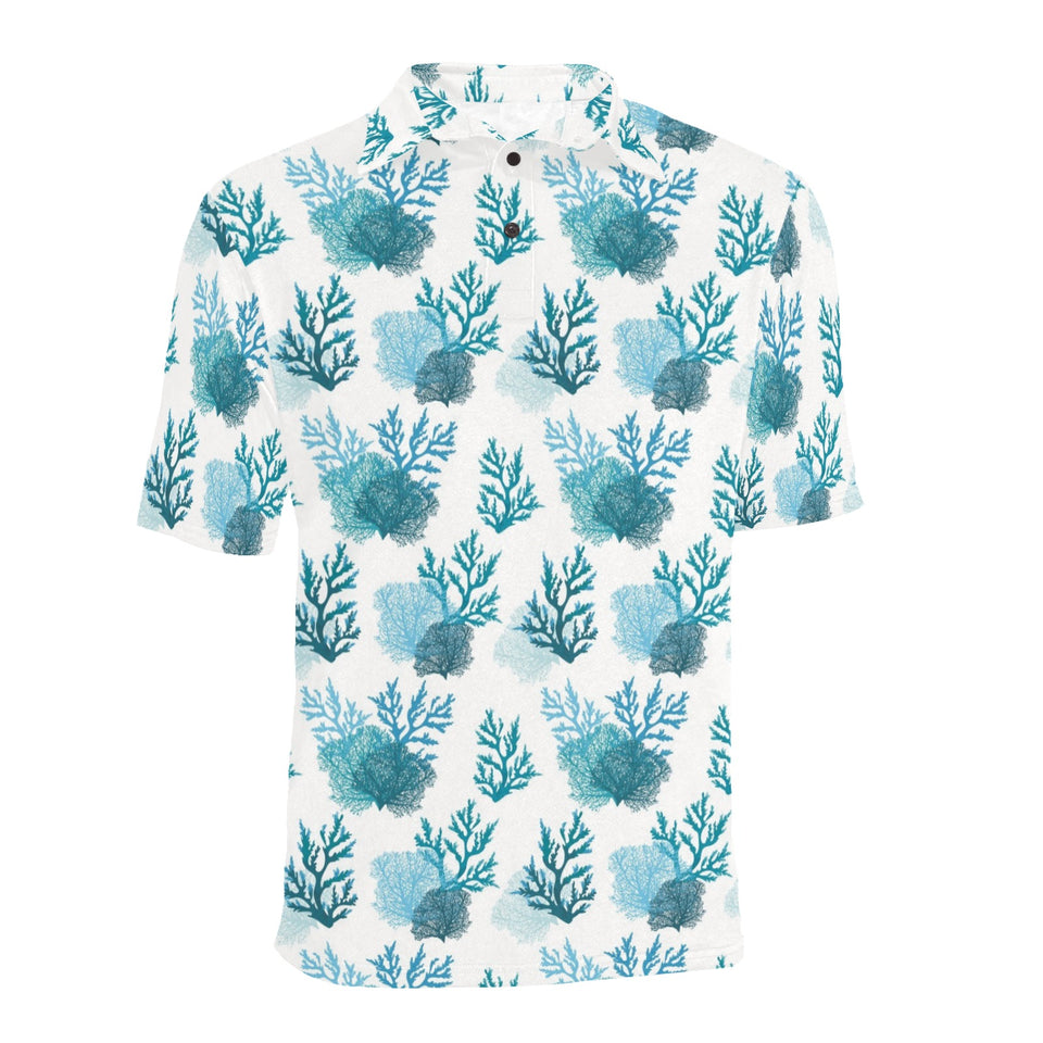 Coral Reef Pattern Print Design 04 Men's All Over Print Polo Shirt