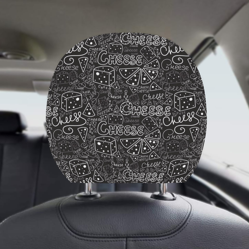 Handwritten cheese pattern Car Headrest Cover