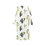 Cute cactus pattern Blanket Robe with Sleeves