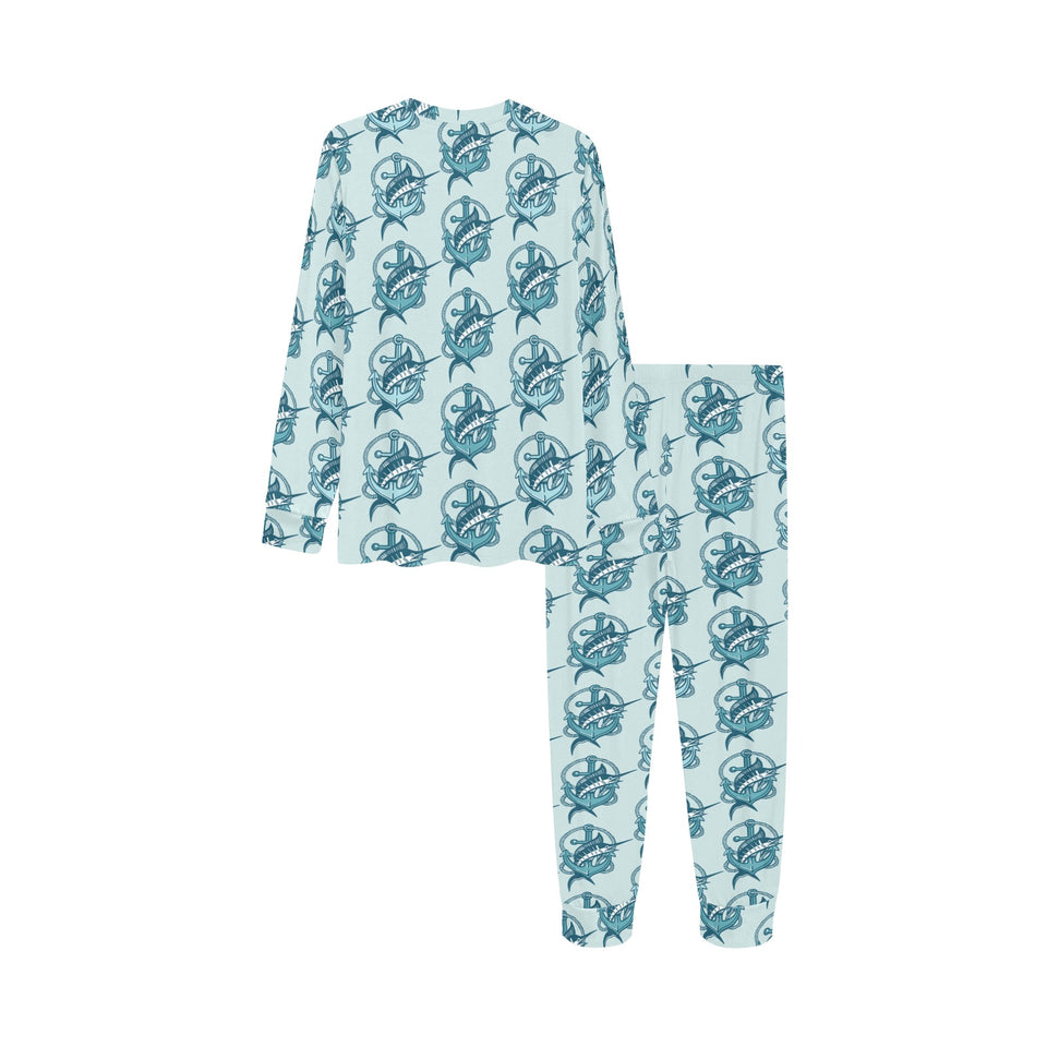 Swordfish Pattern Print Design 05 Kids' Boys' Girls' All Over Print Pajama Set