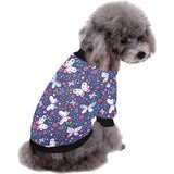 Colorful butterfly flower pattern.eps All Over Print Pet Dog Round Neck Fuzzy Shirt