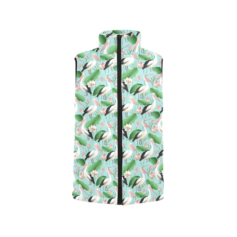 Pelican Pattern Print Design 01 Men's Padded Vest