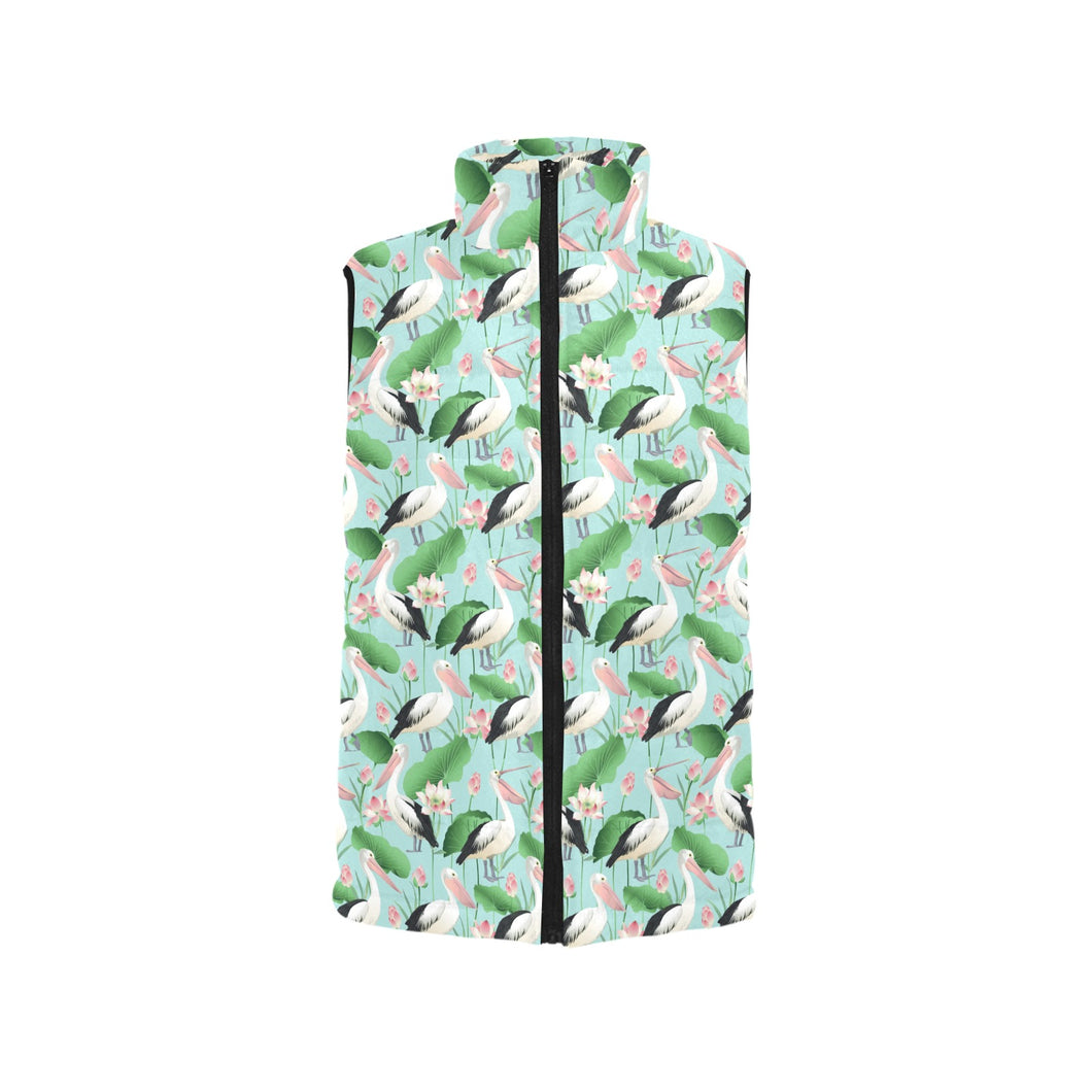 Pelican Pattern Print Design 01 Men's Padded Vest