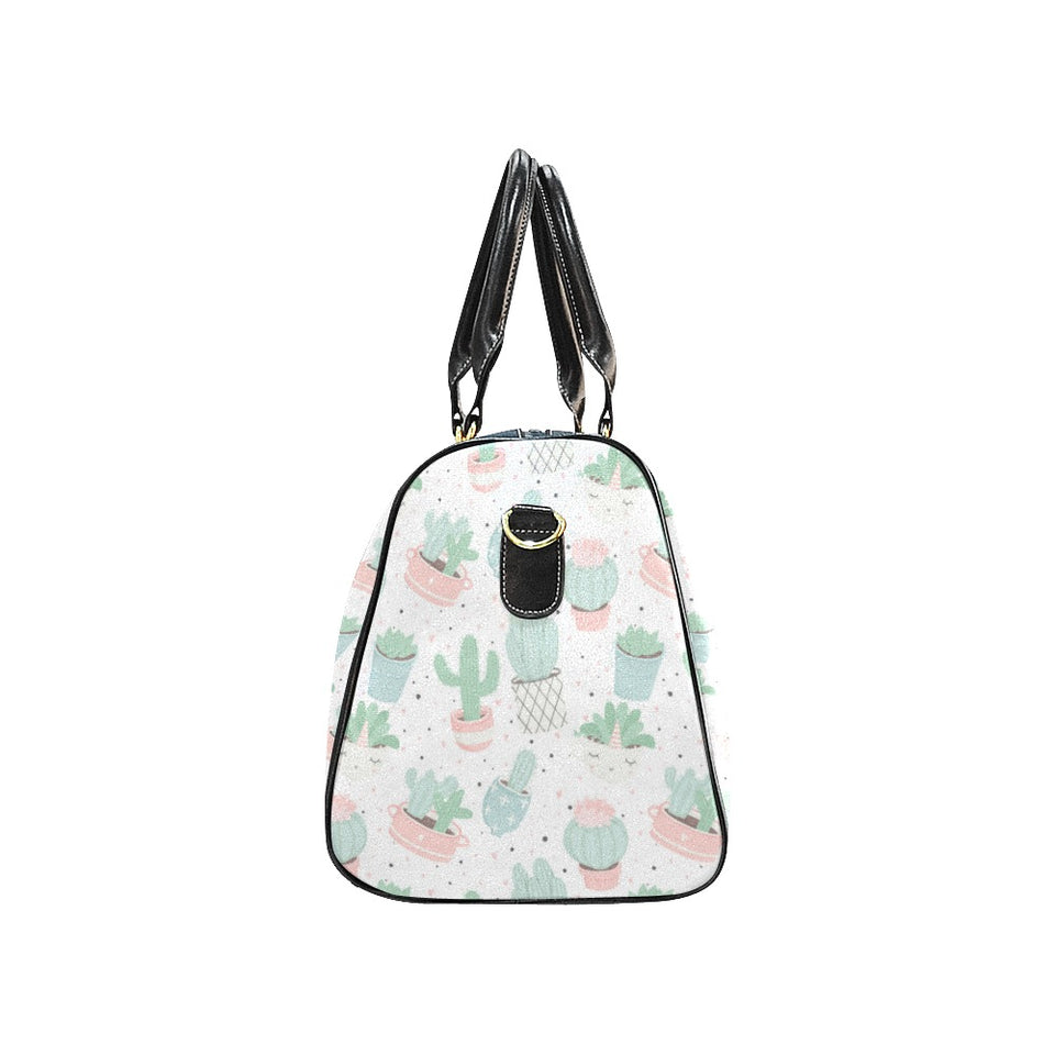 Pastel color cactus pattern Travel Bag