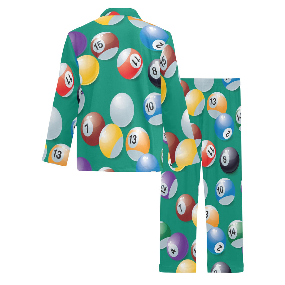Billiard Ball Pattern Print Design 01 Men's Long Pajama Set