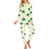 Broccoli pattern Women's All Over Print Pajama Set