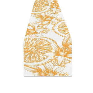hand drawn orange fruit pattern Table Runner