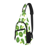 Cute broccoli pattern All Over Print Chest Bag