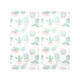 Pastel color cactus pattern Gauze Curtain