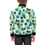 blueberry flower pattern Kids' Boys' Girls' Bomber Jacket