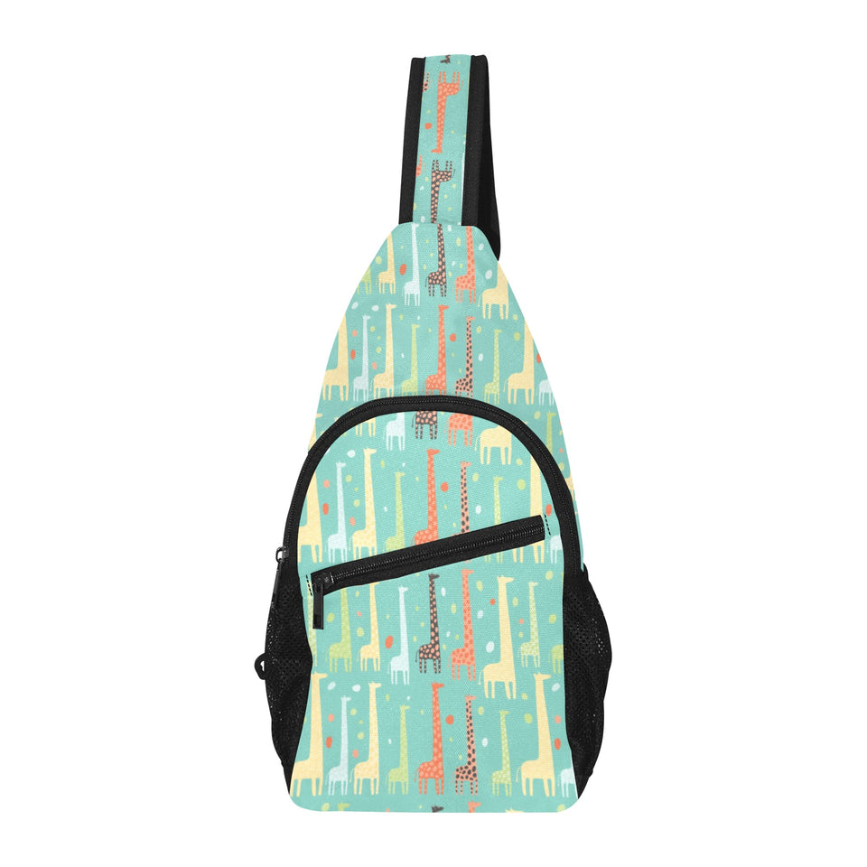 Giraffe Pattern Print Design 01 All Over Print Chest Bag