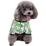 Cool Broccoli pattern All Over Print Pet Dog Round Neck Fuzzy Shirt