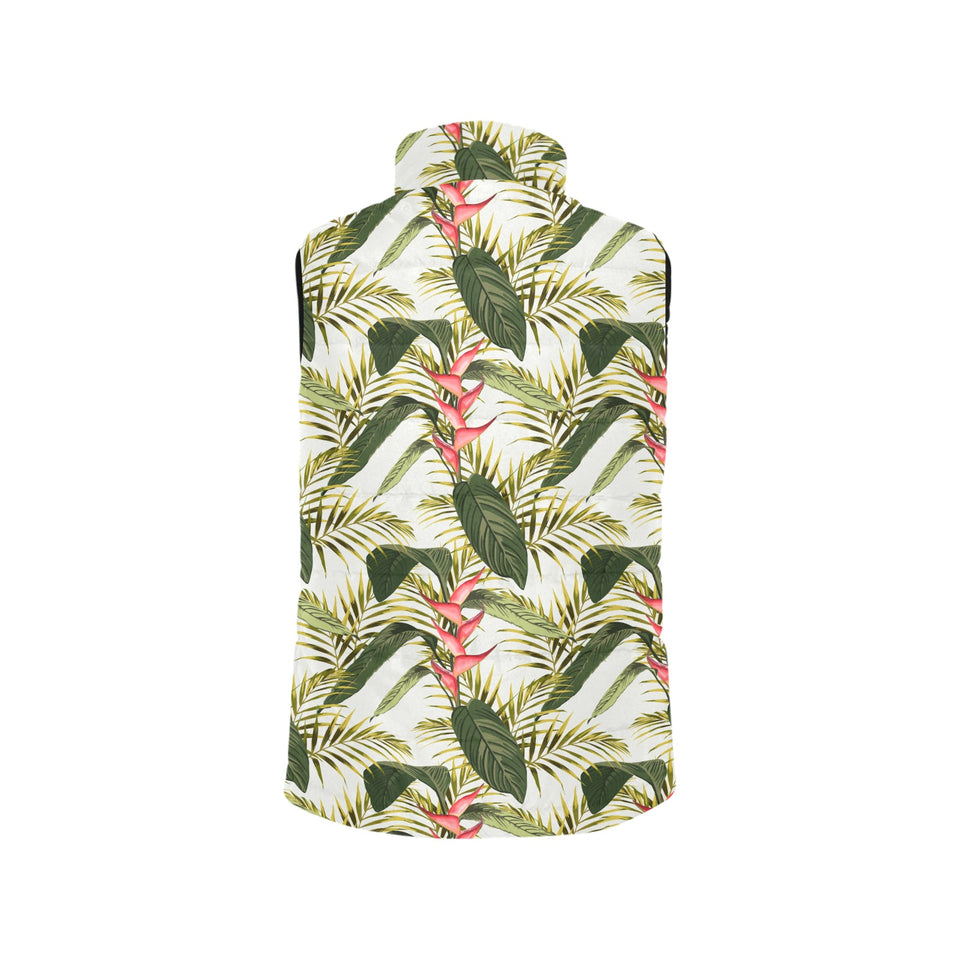 heliconia pattern Women's Padded Vest
