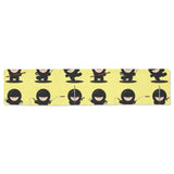 Cute ninja yellow background Table Runner