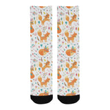 cute tribal fox pattern Crew Socks