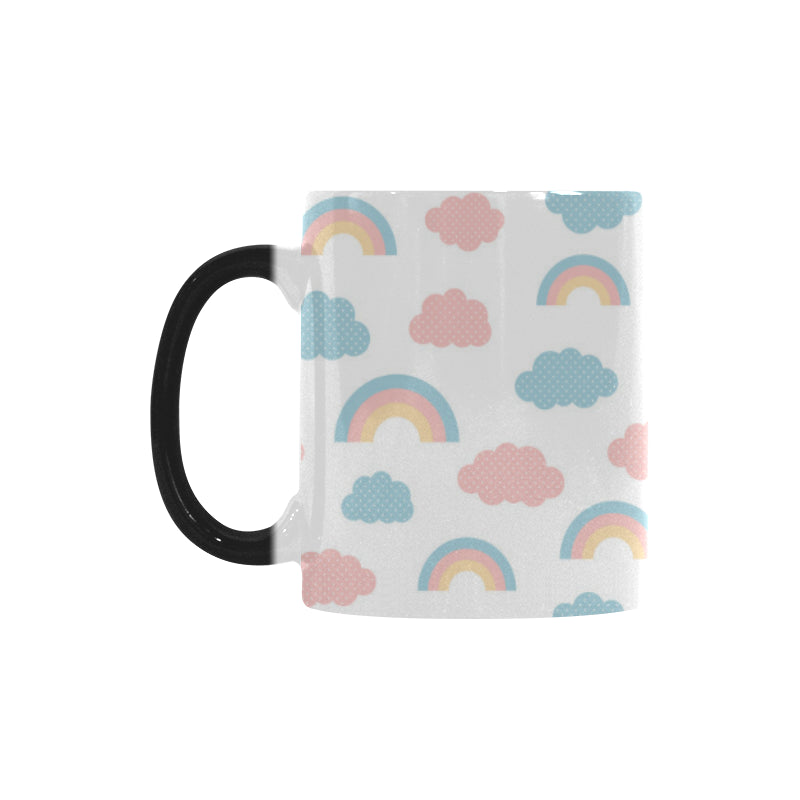 Cute rainbow clound pattern Morphing Mug Heat Changing Mug
