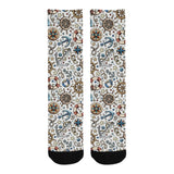 Cute nautical steering wheel anchor pattern Crew Socks