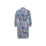 Popcorn Pattern Print Design 01 Men's Long Sleeve Belted Night Robe