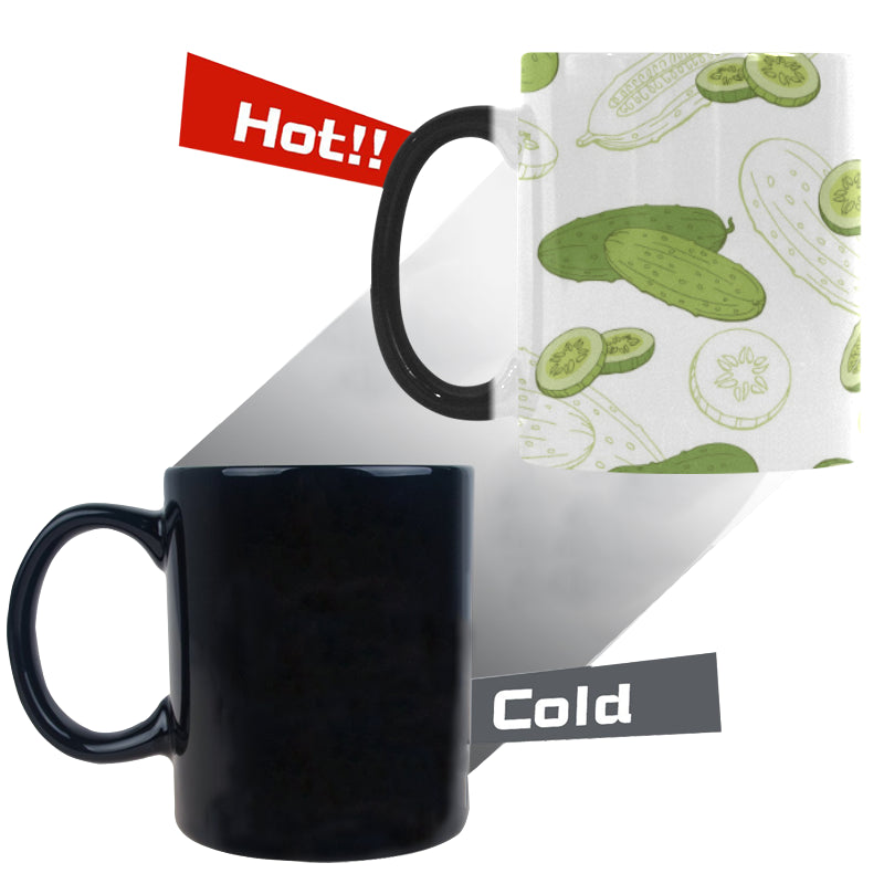 Cucumber sketch pattern Morphing Mug Heat Changing Mug