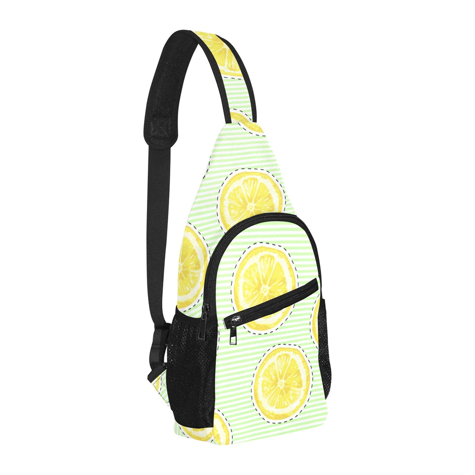 slice of lemon pattern All Over Print Chest Bag