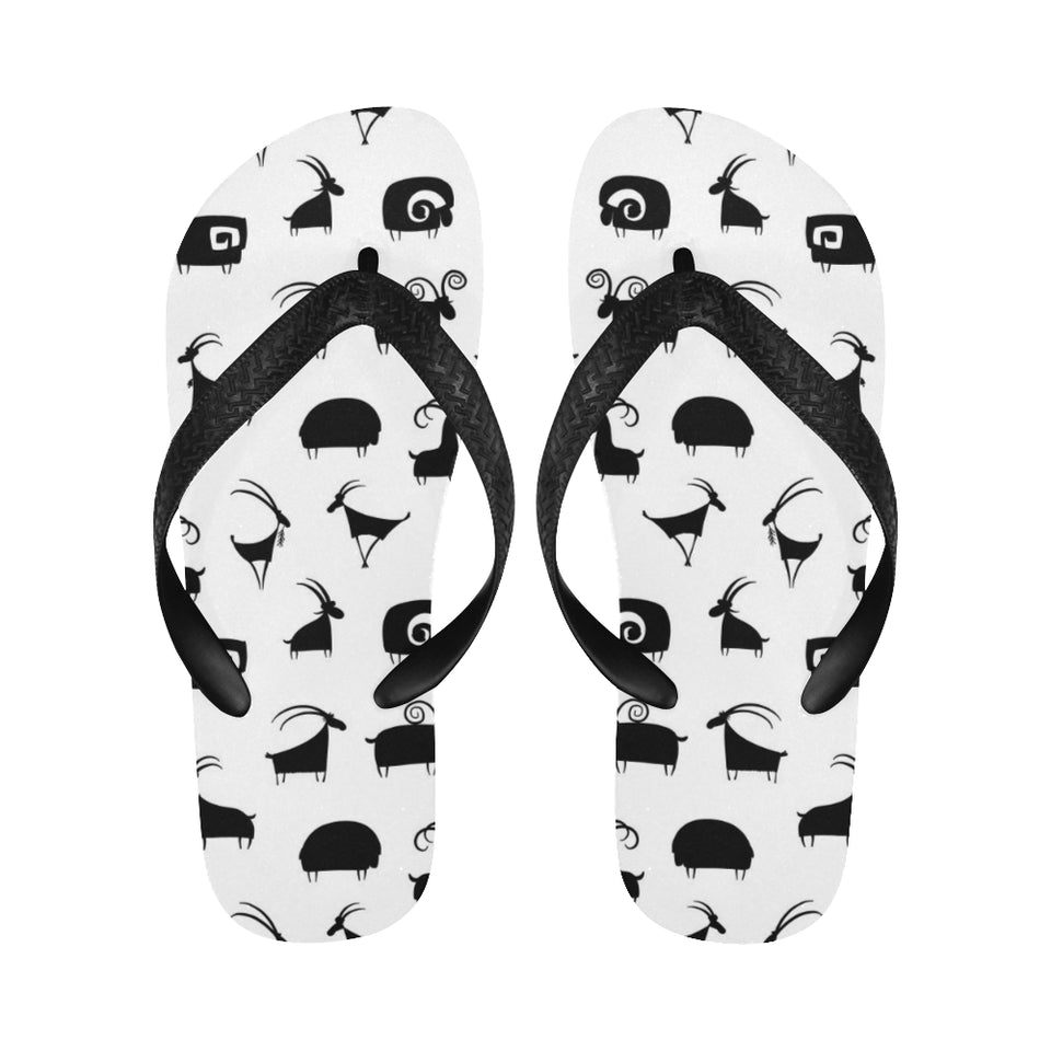 Goat ram pattern Unisex Flip Flops