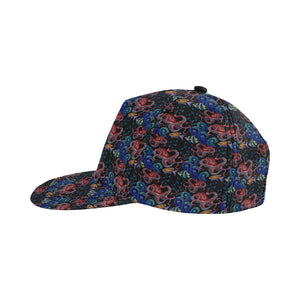 Octopus sea wave tropical fishe pattern All Over Print Snapback Cap