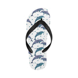 Dolphins pattern dotted background Unisex Flip Flops