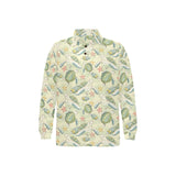 Hand drawn sea turtle fish pattern Men's Long Sleeve Polo Shirt