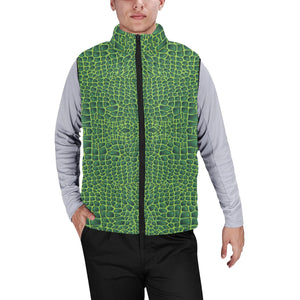 Crocodile Skin Printed Men's Padded Vest