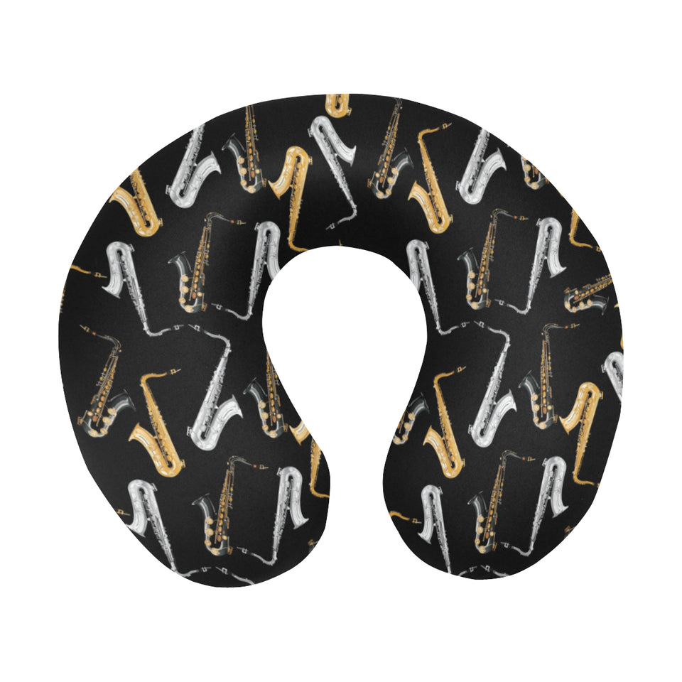 saxophone design pattern U-Shaped Travel Neck Pillow