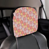 Pig Pattern Print Design 04 Car Headrest Cover