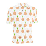 cute onions smiling faces Men's All Over Print Polo Shirt