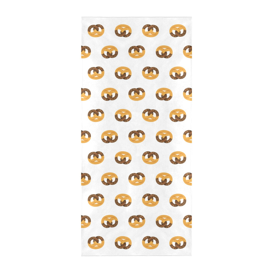 Pretzels Pattern Print Design 02 Beach Towel