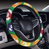 Billiard Ball Pattern Print Design 02 Car Steering Wheel Cover