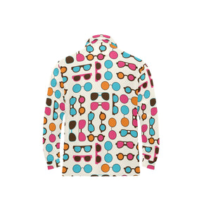 Sun Glasses Pattern Print Design 03 Men's Long Sleeve Polo Shirt