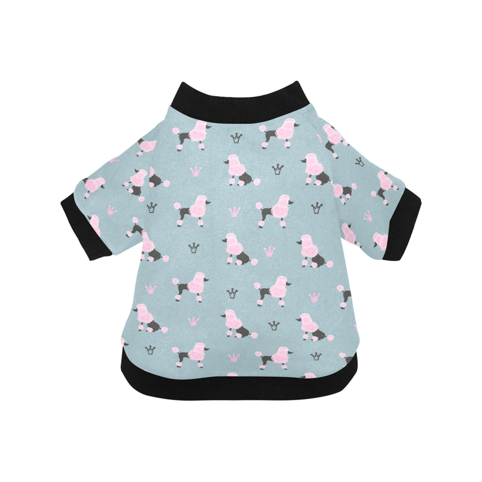 poodle dog pattern All Over Print Pet Dog Round Neck Fuzzy Shirt
