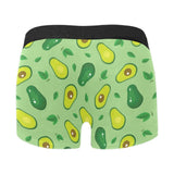 Avocado pattern green background Men's All Over Print Boxer Briefs Men's Underwear