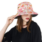 Hand drawn heart design pattern Unisex Bucket Hat
