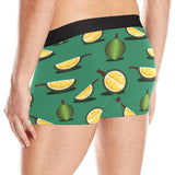 Durian pattern green background Men's All Over Print Boxer Briefs Men's Underwear