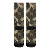 Horse Camouflage Pattern Crew Socks