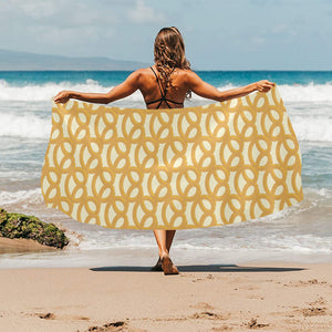 Pretzels Pattern Print Design 01 Beach Towel